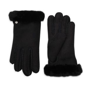 UGG Shearling & Sheepskin Black Gloves S